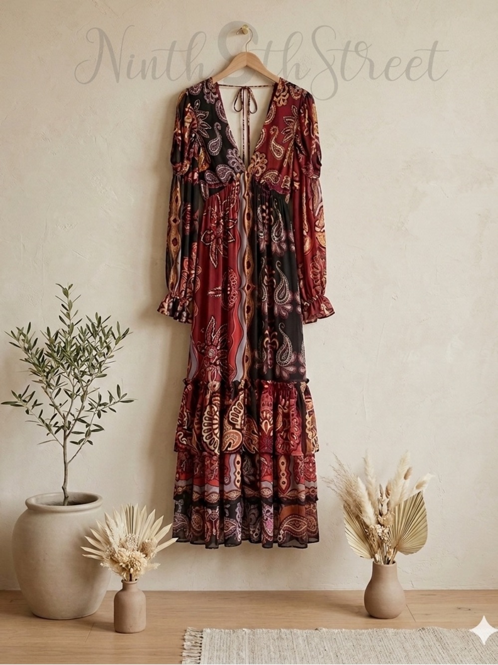 FARM Rio Sweet Mermaids Paisley Maxi Dress Anthropologie Women’s XS NWT